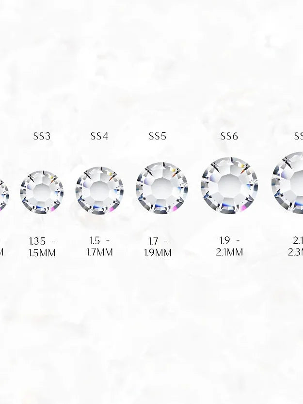 Jet Black Gem Ss6 100 Pcs