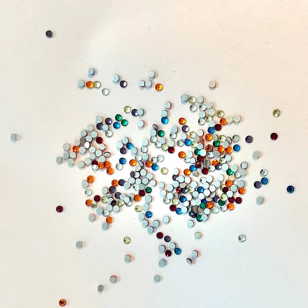 Mini Mixed Colour Gem Ss3 300 Pcs