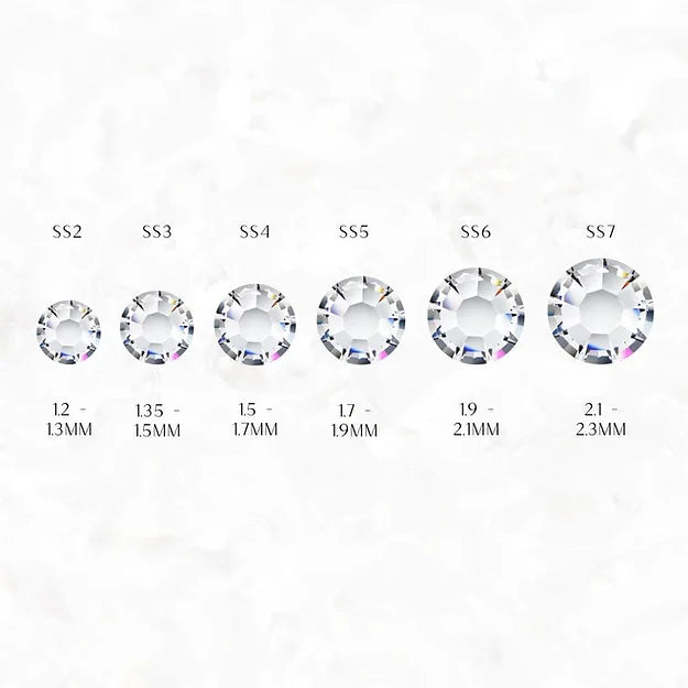 Mini Light Rose Gem Ss3 50 Pcs