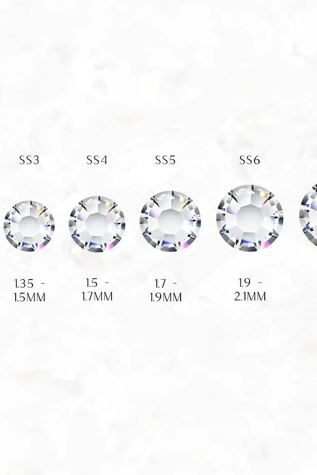Rose Gold Silver Gold Trio Gem Ss3 50 Pcs