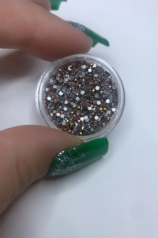 Rose gold/silver/gold trio Gem SS3 (50) PCS