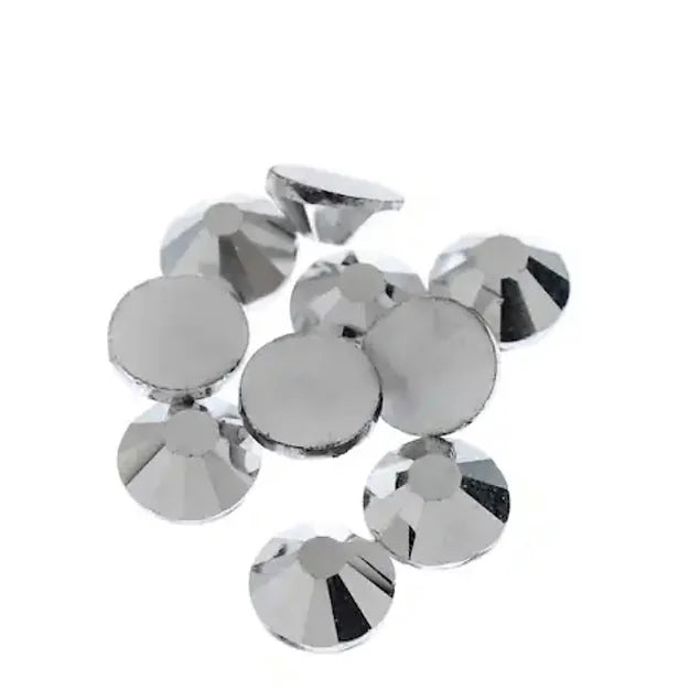 Metallic Silver Gem Ss6 100 Pcs