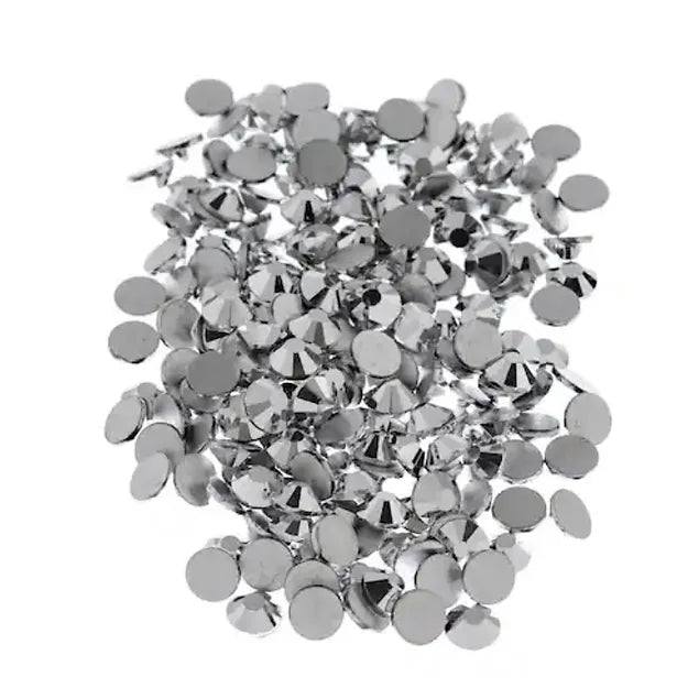 Metallic Silver Gem Ss6 50 Pcs