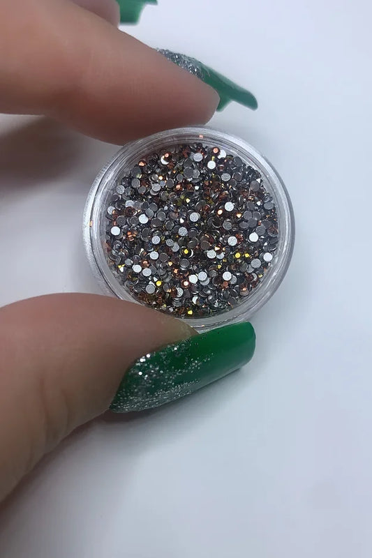 Rose Gold Silver Gold Trio Gem Ss3 50 Pcs